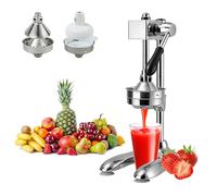 YUZINO Commercial Manual Juicer, 304 Stainless Steel Hand Press Fruit Squeezer with 2 Molds, Sturdy Lemon Squeezer Suitable for Home, Café & Bar, Easy-To-Clean
