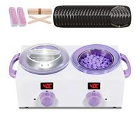 YUZINO Dual Wax Heater with Electronic Display Screen, 2x500ml Double Wax Pot, 220W Wax Heater for Hair Removal With Adjustable Temperature, Ideal for Home, Barber, Salon Use