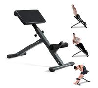YUZINO Roman Chair, 300 Lbs Adjustable Height 39-45.5 inch Hyperextension Bench, Foldable Back Extension Bench, Steel Extension Machine for Core, Lower Back, Glute Workouts