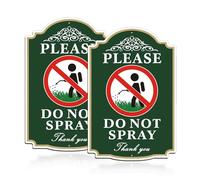 Yuzkouge Please Do Not Spray Sign - 2 Pack, 12” x 8” Rust Free Aluminum Sign for Yard, Weatherproof, Fade Resistant, Easy Mounting.