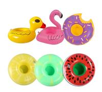 YUZNA 6 Pcs Inflatable Water Bottle Holder Pool Drinks Cup and Drink Holder, Floating Bar, Unicorn and Buoy, Pool Accessories, Bathing, Kids & Family, Beach Parties, Summer