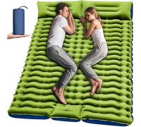 Yuzonc Double Sleeping Pad - Self Inflating 4" Extra-Thick for 2 Person with Pillow Built-in Foot Pump Inflatable Sleeping Mat for Backpacking, Hiking, Traveling, Tent, Portable Camping Mat