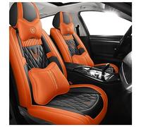YuZong PU Leather Universal Fit Most Car Seat Covers For Land Rover Discovery Sport 2016-2022,Auto Interior Accessories,B-Black Orange Deluxe