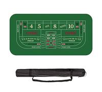 YUZPKRSI 70" x 35" Portable Professional Casino Craps Tabletop Layout Mat with Carrying Bag, Non-Slip Rubber Craps Dice Game Layout Table Top Cover for Parties, Home Entertainment, Game Night