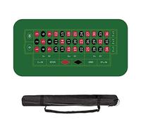 YUZPKRSI Roulette Casino Mat 180×90cm, Roll-up Poker Mat for Table with Carrying Bag, Professional Poker Table Mat Layout, Non-Slip Rubber Poker Table Top Cover for Parties, Poker Game Night