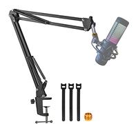 YUZUHOME Microphone Arm Stand, Adjustable Suspension Boom Scissor Mic Stand with 3/8" to 5/8" and 3/8" to 1/4"Screw Adapter Clip for Blue Yeti Snowball, Yeti Nano, Yeti x and other Radio Broadcasting