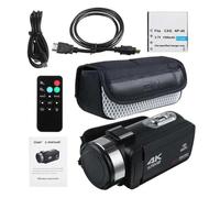 YVAAASIYC 4K Ultra HD Video Camera 30MP WiFi 16X Digital Zoom DV Camcorder 270 Degree Rotation Touch Screen(4K Without Night Vis)