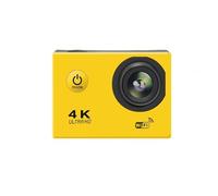 YVAAASIYC Action Camera 4K/30fps WiFi 2.0-inch Waterproof Sports Video Cameras Remote Control Outdoor Mini(Yellow)