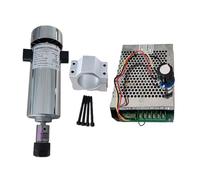 YVAAASIYC Air Cooled 0.8kw DC110/V 20000RPM CNC SpindleMotor Kit ER16/ Chuck 800W Spindle Motor + Power Supply Speed Governor For Engraving(Package 5 ER16)