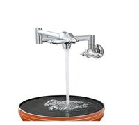 YVAAASIYC Antique Built In Brass Pot Filler Kitchen Faucet Single Hole Faucet With 2 Handles Gold Black Faucet Wall Mounted Cold Water Tap(CHROME TYPE A)