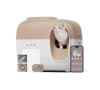 YVAAASIYC Automatic Cat Litter Box Self Cleaning Less Smell Minimal Tracking 3 Min Setup Easy Deep Clean