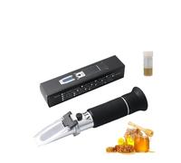 YVAAASIYC Handheld 10-30% Water Honey Refractometer ATC Honey Concentration Meter Honey Moisture Meter With Calibration Liquid(3 Calibration Liquid)