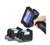 YVAAASIYC Small Handheld Inkjet Printer Production Date QR Code Batch Number Logo Encoder Plastic Bag Packaging Box Metal Printing Machine(Printer-4 Ink)