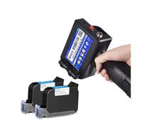 YVAAASIYC Small Handheld Inkjet Printer Production Date QR Code Batch Number Logo Encoder Plastic Bag Packaging Box Metal Printing Machine(Printer-2 Ink)