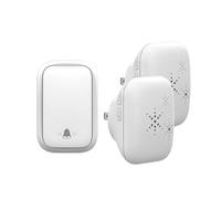 YVAAASIYC Wireless Doorbell Outdoor Self-powered Waterproof Chimes Set 38 Welcome Songs Ultra long distance control Ring Bell Door(1button 2receiver-W)