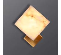 YVAMNAD Modern Alabaster Wall Sconce Luxury Marble Wall Sconce Lights Natural Stone White Alabaster Wall Light 3000K G9 Marble Stone Light Decor For Wall Hardwired Wall Light Fixtures For Stairs Bedro
