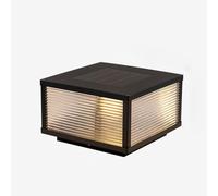 YVAMNAD Outdoor Post Lights Fixtures Solar Lamp Post Light Outdoor Waterproof Square Column Caps Lamps Modern Large Column Lantern Light Outside Housing Pillar Light Fence Deck Cap Light For Garden Ya