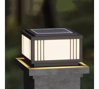 YVAMNAD Outdoor Solar Post Cap Light Stainless Steel Post Lights Outside Housing Column Lights Solar Powered Fence Post Cap Lights LED Lighting Decor For Garden Deck Patio Suitable For Door Stone Pill