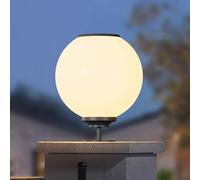 YVAMNAD Solar Post Cap Light Outdoor Fence Post Cap Lights Waterproof Solar Powered Deck Cap Lights Modern Victorian Globe Column Pillar Light With Acrylic Ball Post Lantern Yard Gate LED Landscape Pa