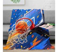 YVASPQRTW Basketball Hoop 3D Printed Throw Blanket Microfiber Soft Sofa