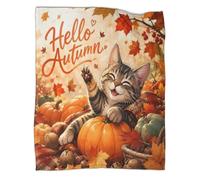 YVASPQRTW Cat Pumpkin 3D Printed Throw Blanket Microfiber Soft Sofa