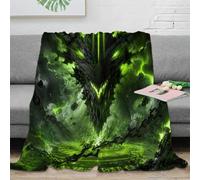 YVASPQRTW Dragon Chain 3D Printed Microfiber Throw Blanket
