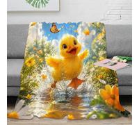 YVASPQRTW Duck Butterfly 3D Printed Throw Blanket Microfiber Soft Sofa