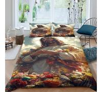 YVASPQRTW Easter Jesus Blessing 3D Printed Quilt Cover, High Definition Print & Hidden Zipper Closure Easter Decor All Season for Adults Bedroom Decor Double（200x200cm）