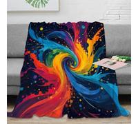YVASPQRTW Swirl Color 3D Printed Microfiber Throw Blanket Soft Sofa