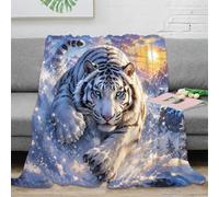 YVASPQRTW Tiger Snow 3D Printed Microfiber Throw Blanket Soft Sofa