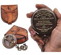 YVCrafts Brass Compass for Loved Ones - Personalized Gift for Travelers, Nautical Collectors, and Adventurers