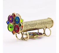 YVCrafts Handmade Brass Kaleidoscope with Interchangeable Wheel & Brass Display Stand - Sentimental Gift for Special Occasions