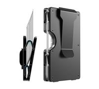 YVDYVD Men Card holder wallet with Money Clip, Credit Card Holder Carbon Fiber Matte, Minimalist Wallet for Men, Slim RFID Wallet, Black01, Men