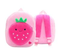 Yvechus Toddler Backpack Zoo Plush Mini Daypack Animal Cartoon Travel Bag for Baby Girl Boy, Strawberry, One Size, Zoo