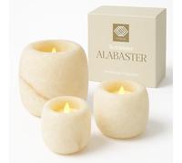 YVELLO. DESIGN Alabaster Stone Candle Holder / Tea Light Holder - Handmade in Egypt - Small (7-9 cm)