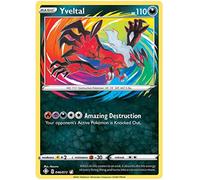 Yveltal 046/072 Amazing Rare Pokemon Card (Shining Fates) + 1x TitanCards® Toploader