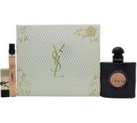 Yves Saint Laurent Black Opium Gift Set 50ml EDP + 10ml EDP + Mini Rouge Pur Couture Lipstick - Rouge Muse