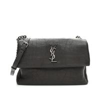 Yves Saint Laurent West Hollywood Calfskin Crocodile Embossed Leather Bag - Grey
