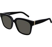 Saint Laurent Womens Black Shiny Sl M40 Acetate and Nylon Rectangle-frame Sunglasses