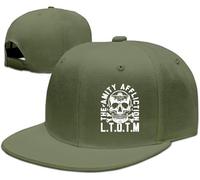 YVES Unisex The Amity Affliction Skull Funny Flat Baseball Cap - Black ForestGreen