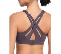 Yvette Criss Cross Adjustable High Impact Running Bra, Lavender, L