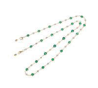 Yvey Colorful Beaded Eyeglass Chains for Women - Sunglasses, Spectacle, and Reading Glasses Neck Cord Strap Holder, Beads Chain -Green, S