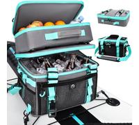 YVLEEN Paddle Board Cooler, Double Layer SUP Cooler Bag with Detachable Insulated Top Bag, Waterproof Paddle Board Deck Bag for Paddleboard, Kayak & Beach Accessories (Turquoise)