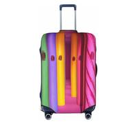 YVNKHKU 4D color rendering Stretchable Suitcase Cover - Durable, Anti-Scratch, Fits 18-32 Inch Luggage, Easy Wash & Travel Protection, Black, L