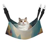 YVNKHKU A Lively Little River Reversible Cat Hammock Hanging Soft Breathable Pet Cage Adjustable Bed for Kitten Puppy or Small Large