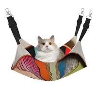 YVNKHKU Abstract Art, face in a disc Reversible Cat Hammock Hanging Soft Breathable Pet Cage Adjustable Bed for Kitten Puppy or Small Medium