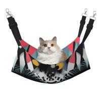 YVNKHKU Abstract Geometry Art1 Reversible Cat Hammock Hanging Soft Breathable Pet Cage Adjustable Bed for Kitten Puppy or Small Large