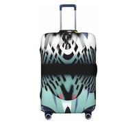 YVNKHKU Abstract Geometry Art1 Stretchable Suitcase Cover - Durable, Anti-Scratch, Fits 18-32 Inch Luggage, Easy Wash & Travel Protection, Black, L