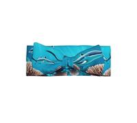YVNKHKU Adorable Baby Bowknot Headband, Unique Personalized Baby Girl Pattern Soft Polyester Hair Accessories for Kids, Majesty Whales Swimming