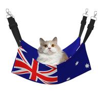 YVNKHKU Australian Flag Reversible Cat Hammock Hanging Soft Breathable Pet Cage Adjustable Bed for Kitten Puppy or Small Large